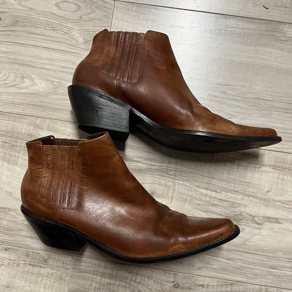 Matisse Shoes - Matisse Brown Leather Pointed Toe Ankle Booties